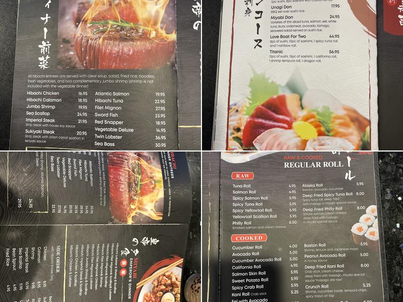 Miyabi Menu