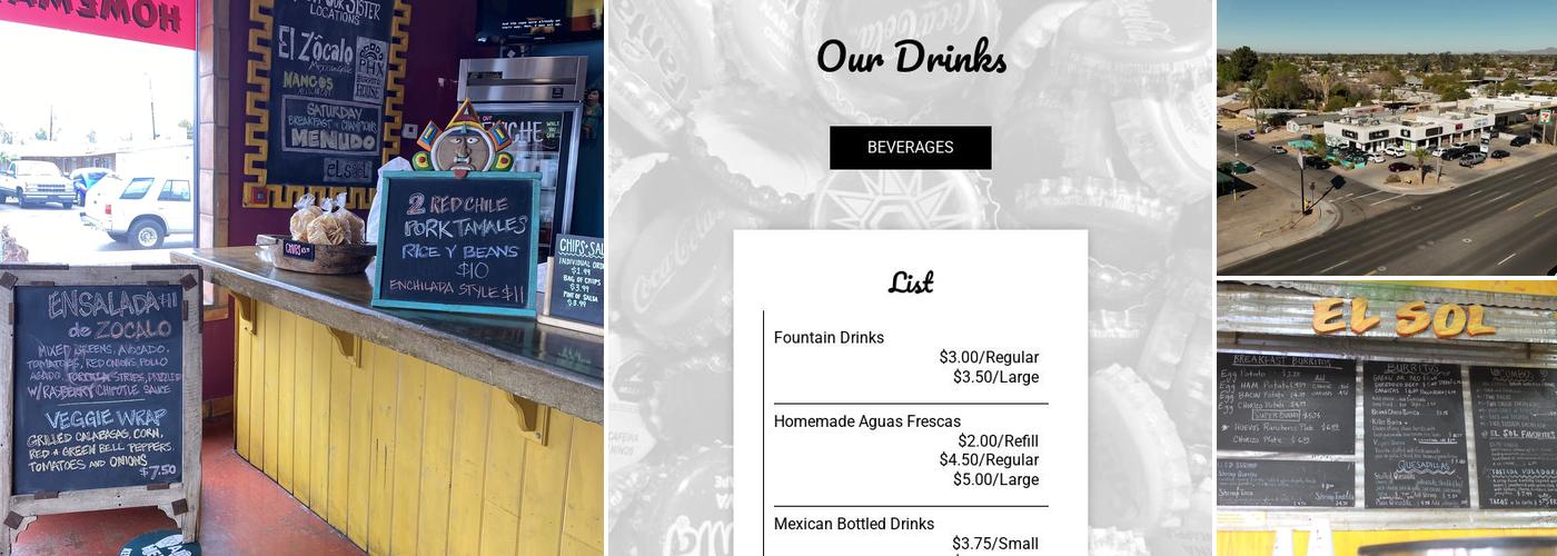 El Sol Mexican Cafe Menu