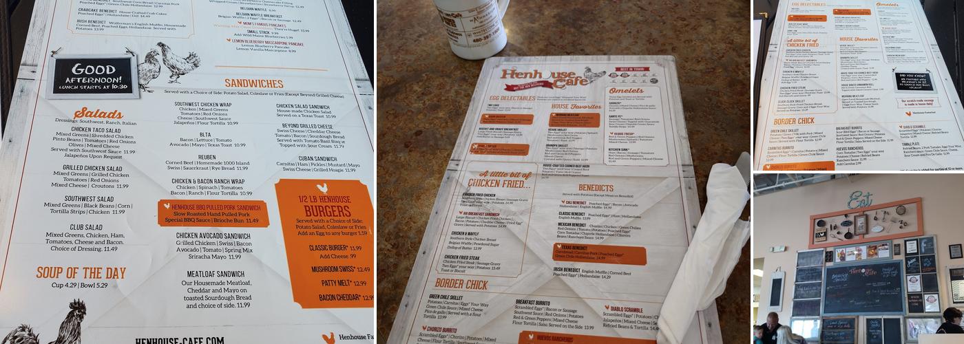Henhouse Cafe Menu