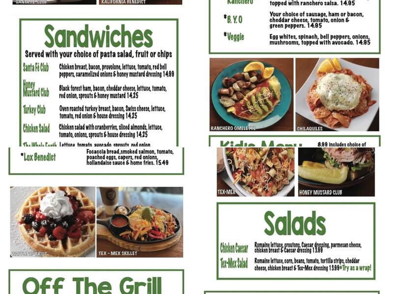 Downtown Chandler Cafe and Bakery Menu