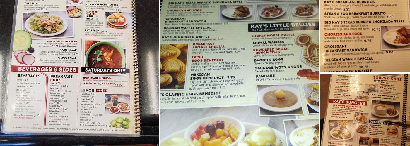 Kay's Kafe Menu