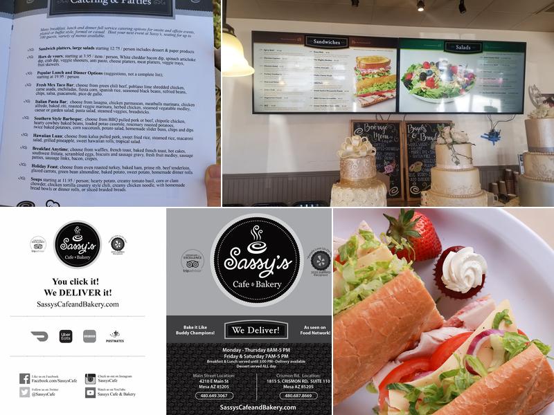 Sassy's Cafe & Bakery Menu