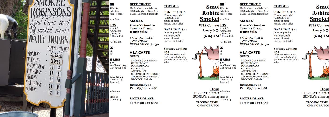 Smokee Robinson's Menu