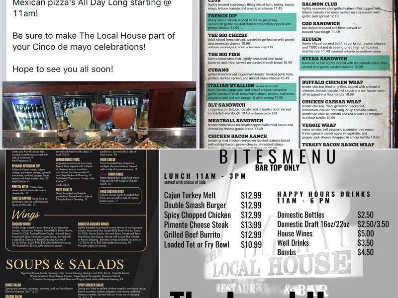 The Local House Restaurant & Bar Menu