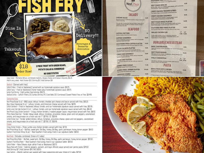 Next Phaze Cafe Menu