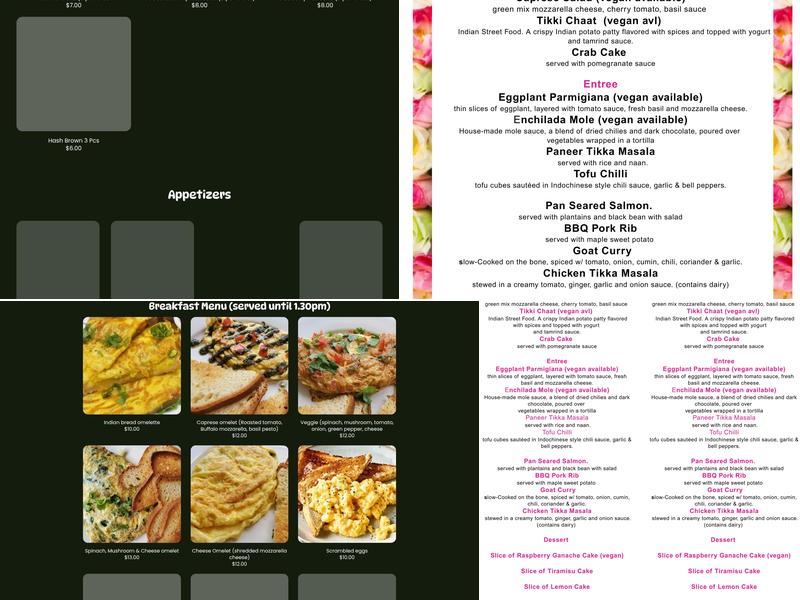 sweet27 bakery and restaurant Menu