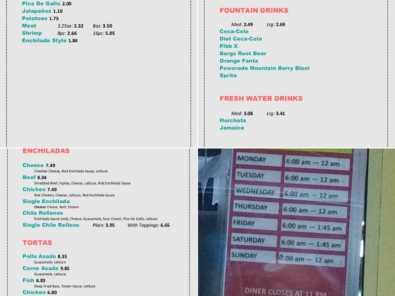 Filiberto's Mexican Food Menu