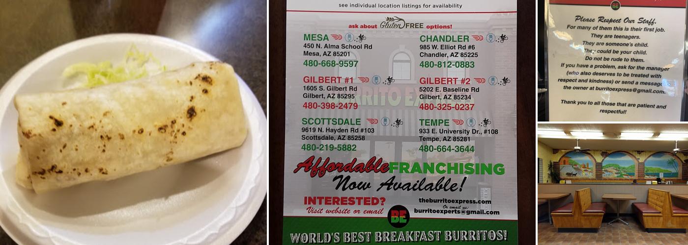 Burrito Express Gilbert Menu