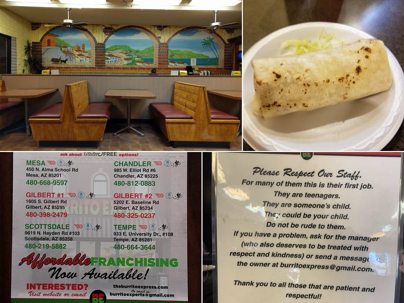Burrito Express Gilbert Menu
