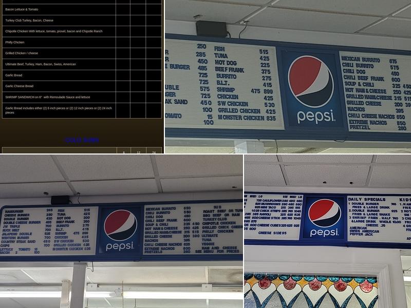 Ginny's Kitchen & Custards Menu