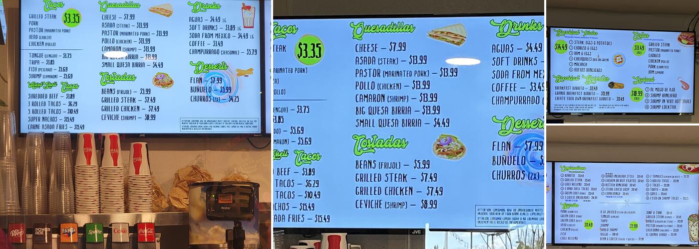 Taquitos Jalisco Menu