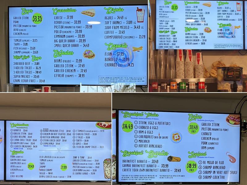 Taquitos Jalisco Menu