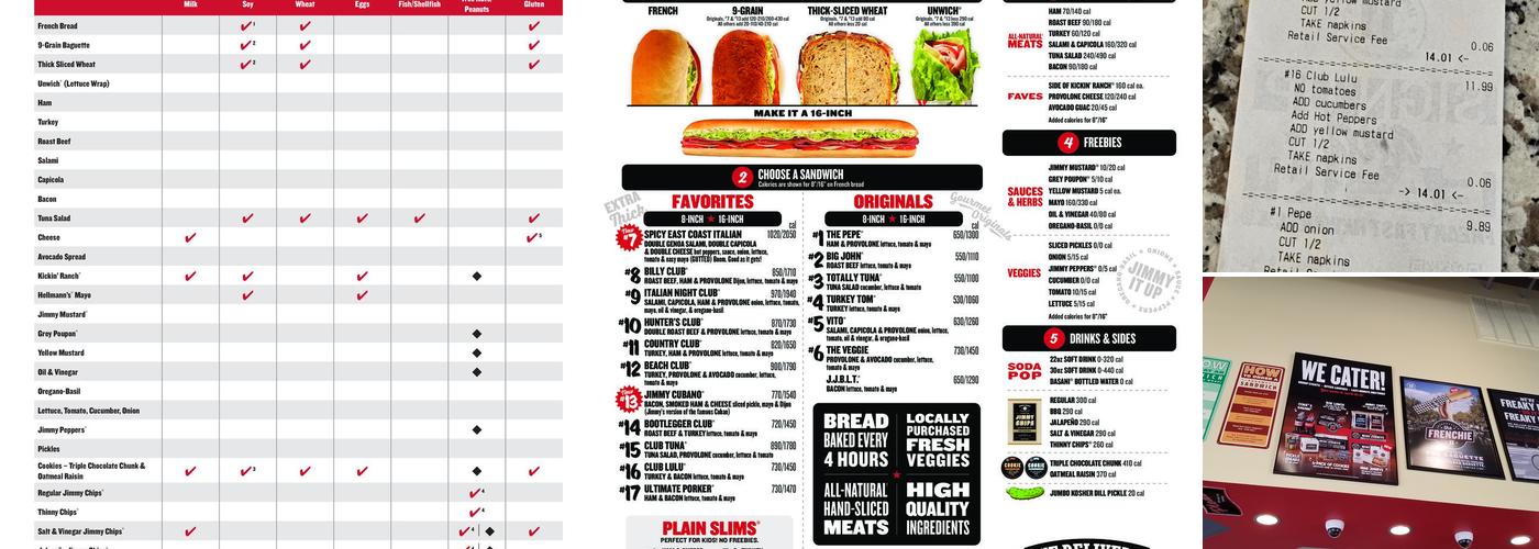 Jimmy John's Menu