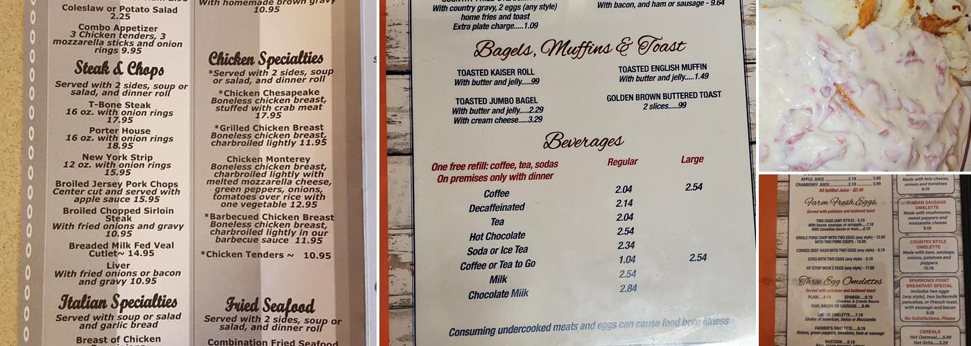 Sparrows Point Restaurant Menu