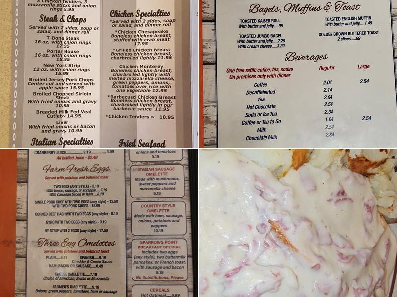 Sparrows Point Restaurant Menu