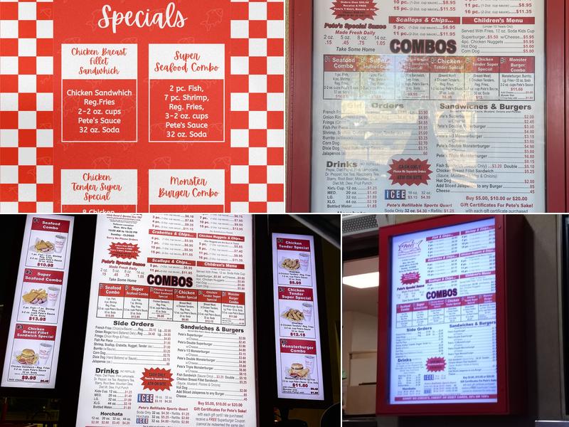 Pete's Fish & Chips Menu