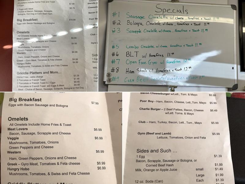 Charlie And Litza's South Main Cafe Menu