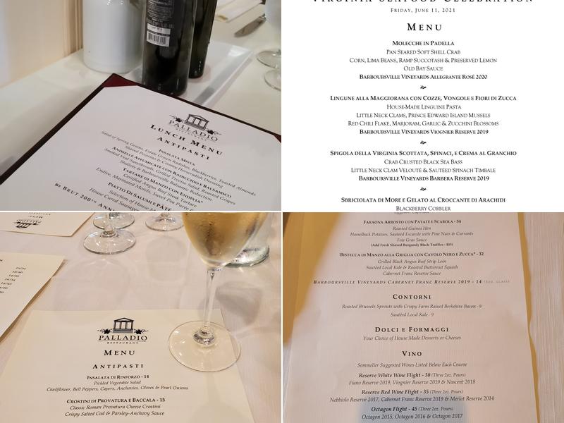 Palladio Restaurant Menu