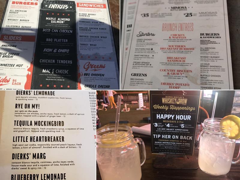 Dierks Bentley's Whiskey Row Gilbert Menu