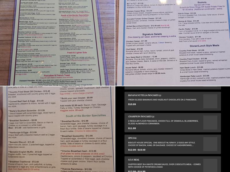 The Biscuit House Menu