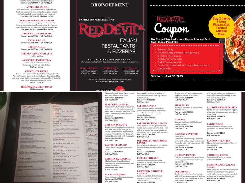 Red Devil Italian Restaurant & Pizzeria Menu