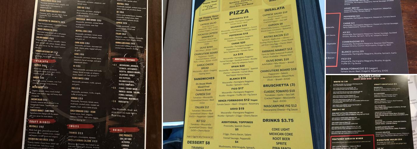 Craft 64 Scottsdale Menu