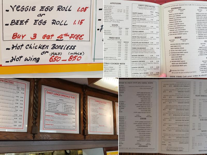 A Taste of China Menu