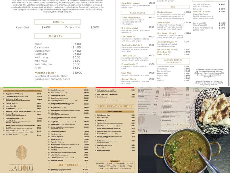Lahori Menu