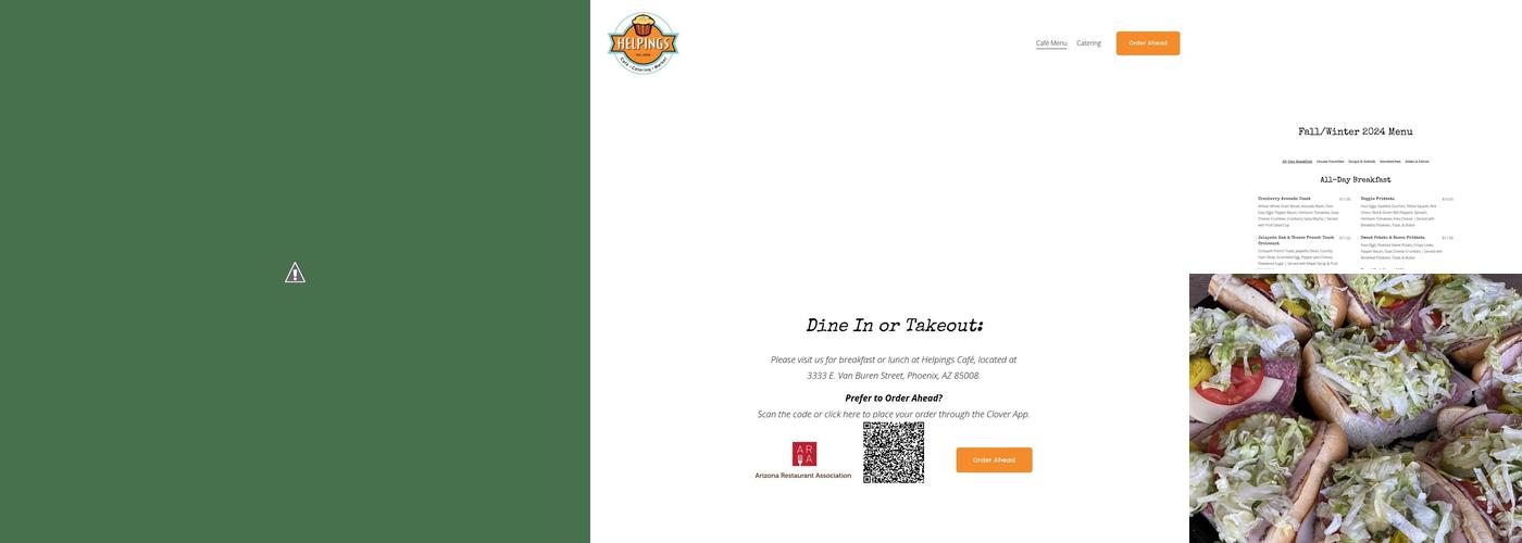 Helpings Café Menu