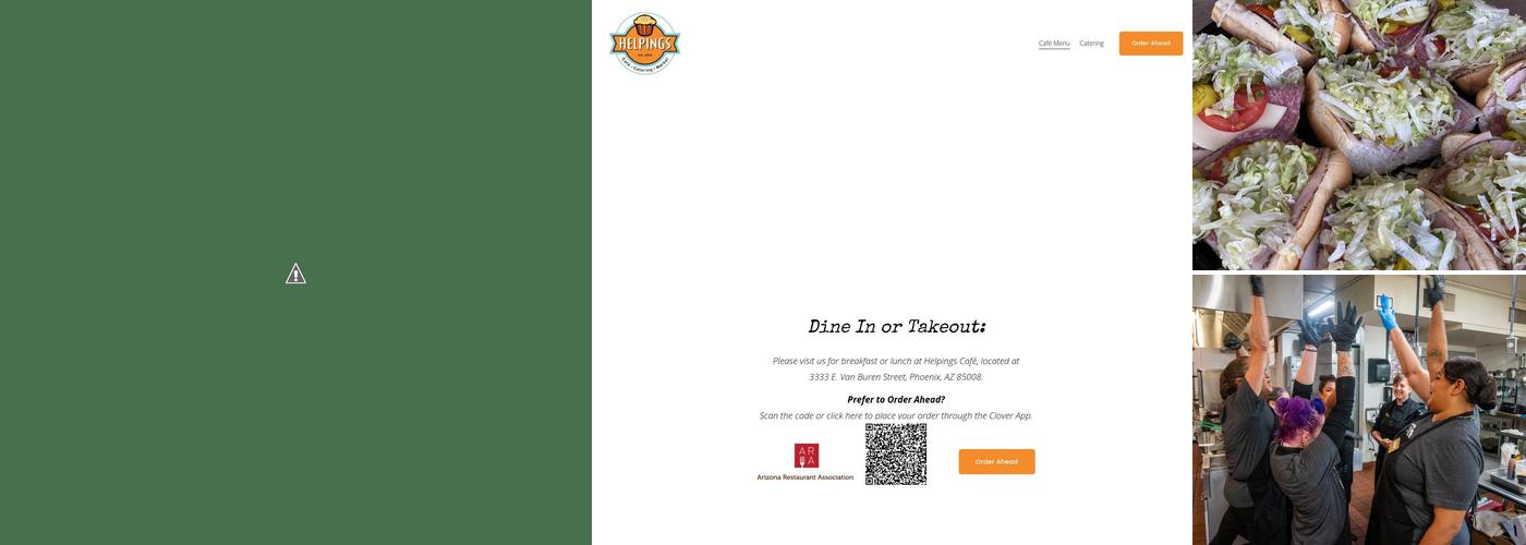 Helpings Café Menu