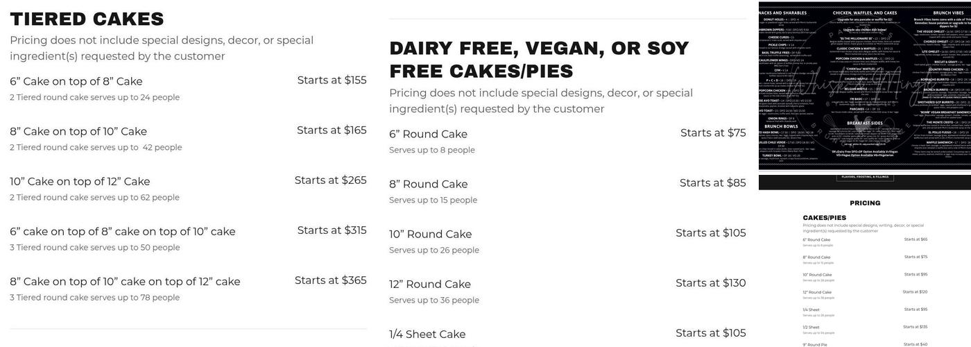 Jewel's Bakery & Cafe Menu