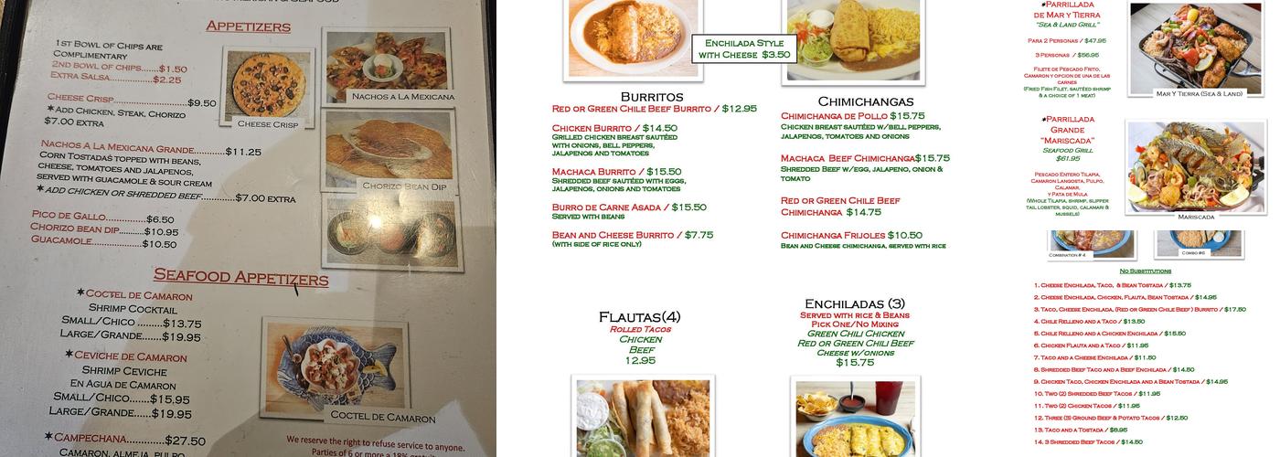 Comedor Guadalajara Menu