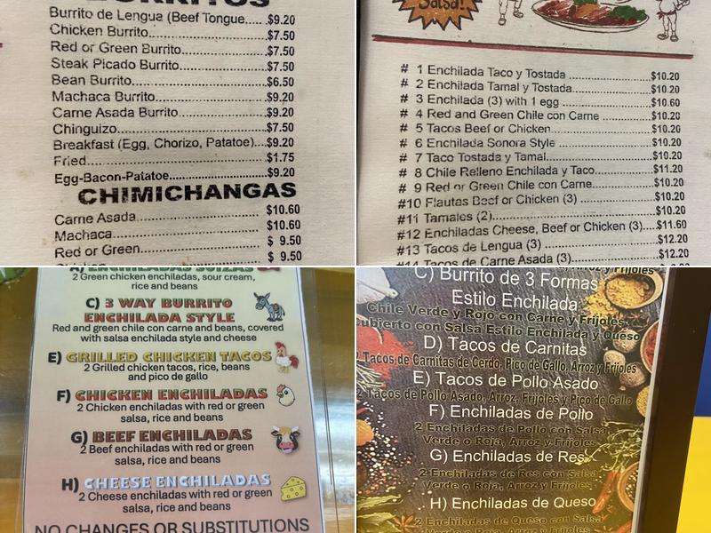 Pitic Restaurant and Lounge Menu