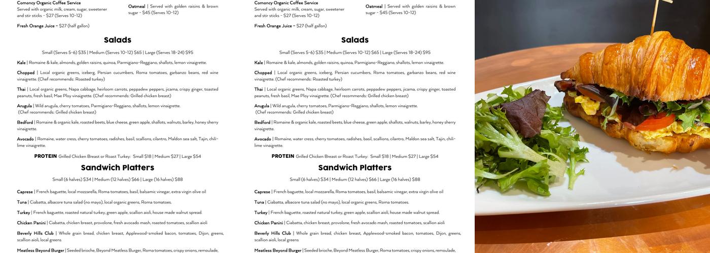 Comoncy Menu