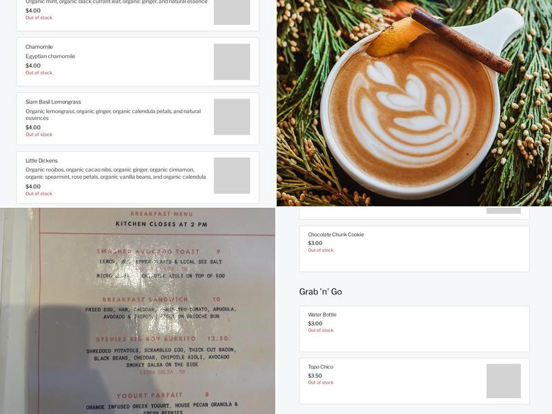 Berdena's Menu