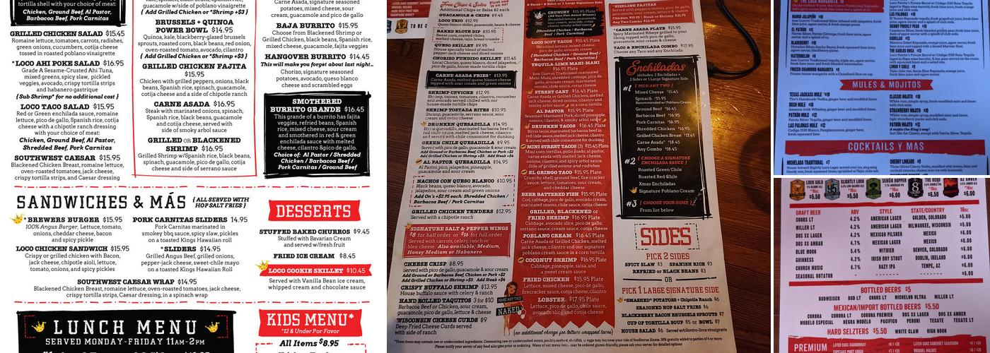 Loco Patron Menu