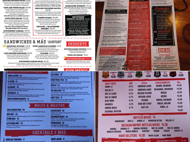 Loco Patron Menu