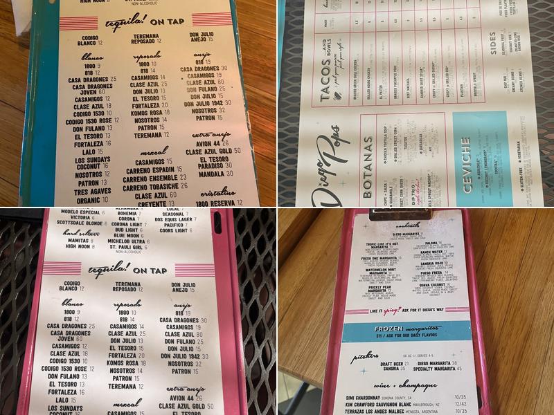 Diego Pops Menu
