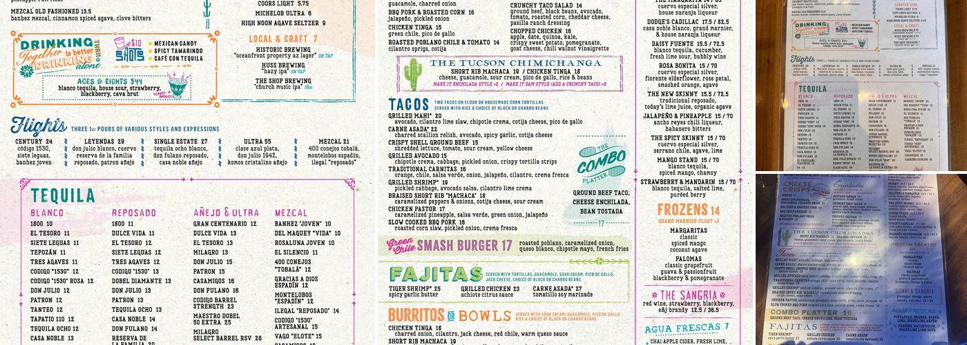 Blanco Cocina + Cantina Menu