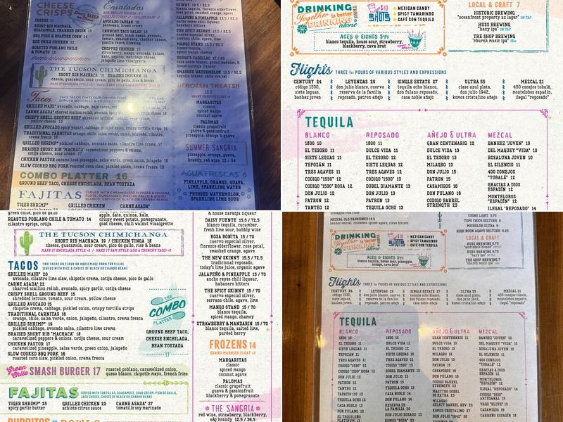 Blanco Cocina + Cantina Menu