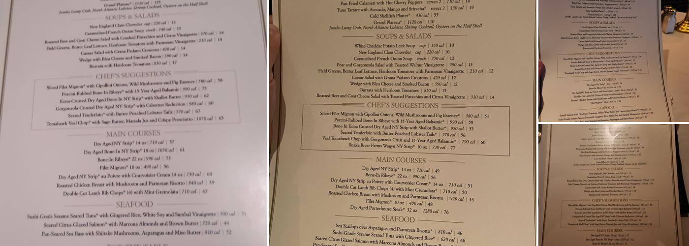 The Capital Grille Menu
