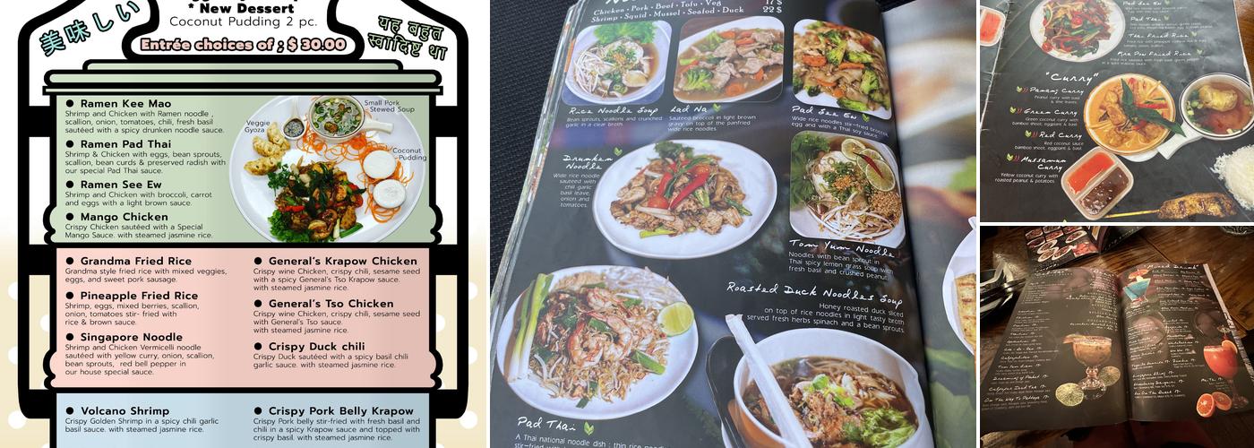 PINTO Thai Culpeper Restaurant & Bar Menu