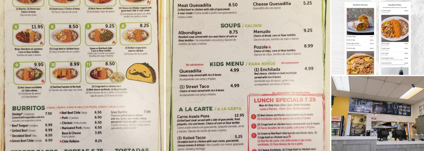 El Gran Taquito Mexican Grill Menu