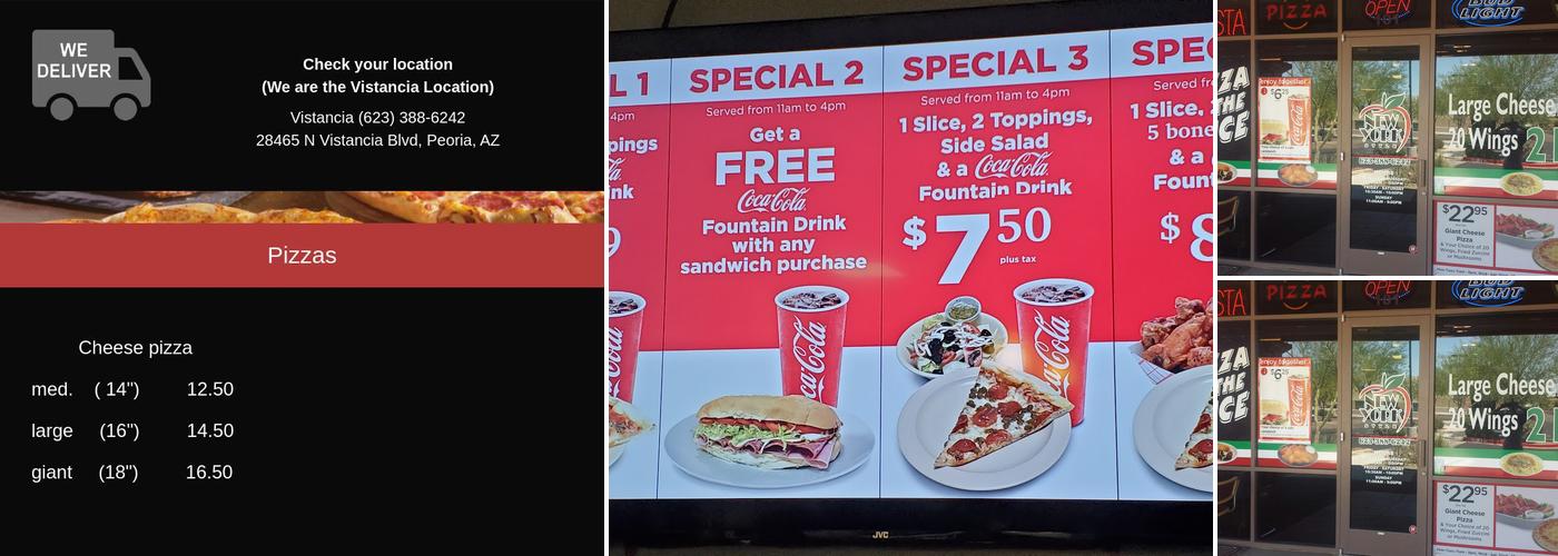 Stevies Pizza Vistancia Menu