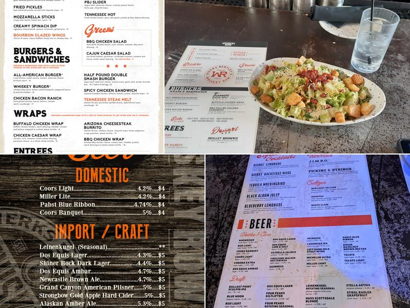 Dierks Bentley's Whiskey Row Menu