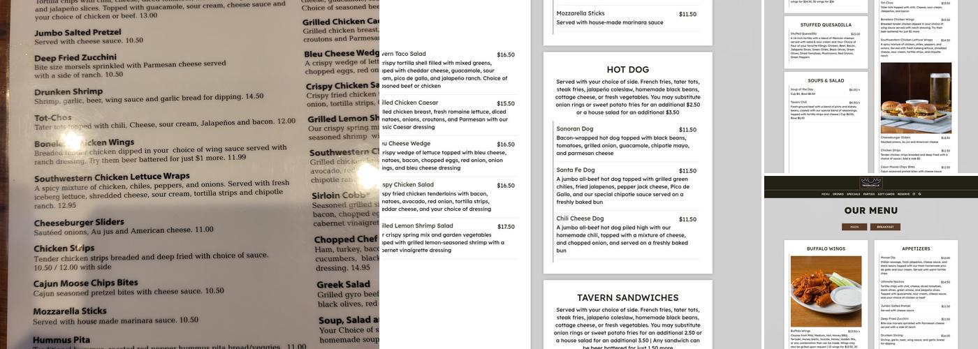 Tavern Grille Scottsdale Menu
