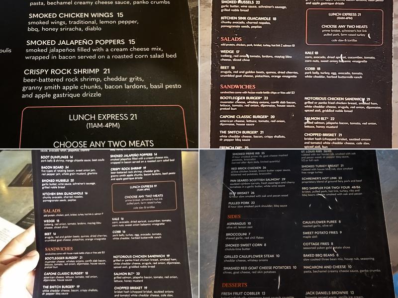 BOOTLEGGERS MODERN AMERICAN SMOKEHOUSE Menu