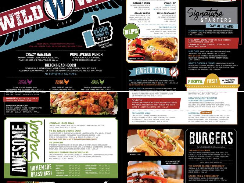 Wild Wing Cafe Menu