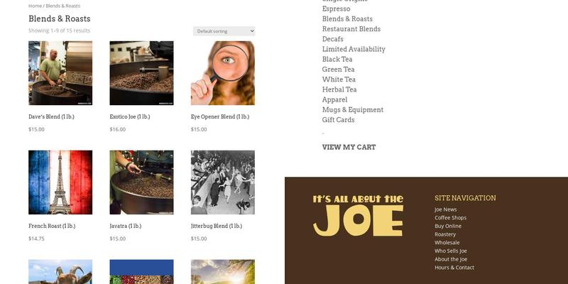 CORNER JOE Menu