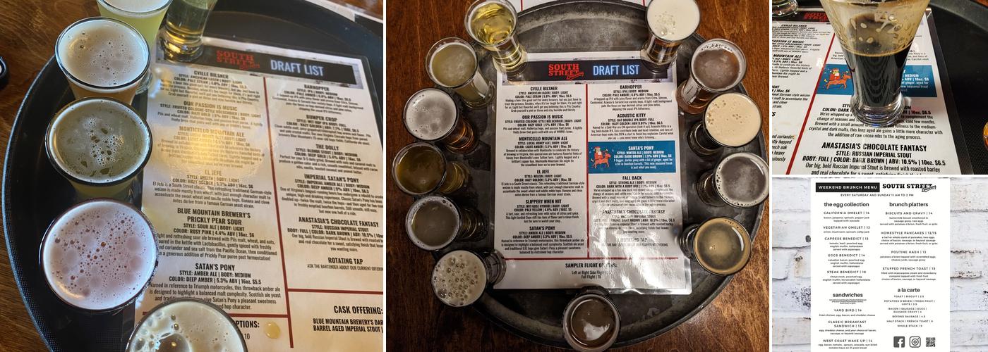 South Street Brewery Menu